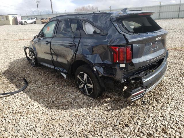 5XYRL4LC3NG086286 - 2022 KIA SORENTO S GRAY photo 3