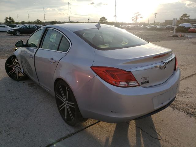 2G4GR5EK1C9145761 - 2012 BUICK REGAL SILVER photo 3