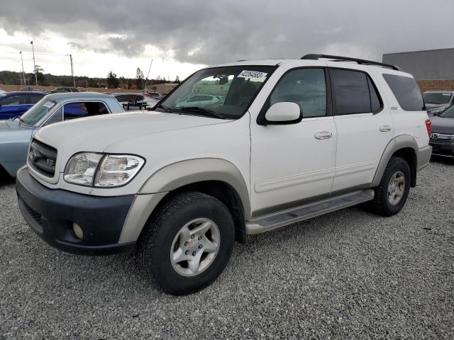 5TDZT34A62S106939 - 2002 TOYOTA SEQUOIA SR WHITE photo 1