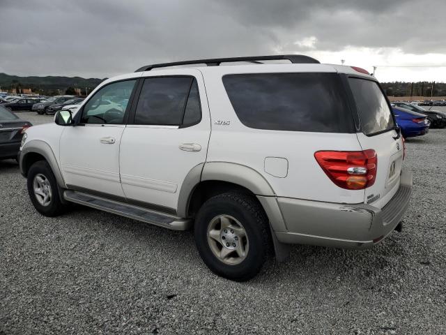 5TDZT34A62S106939 - 2002 TOYOTA SEQUOIA SR WHITE photo 2