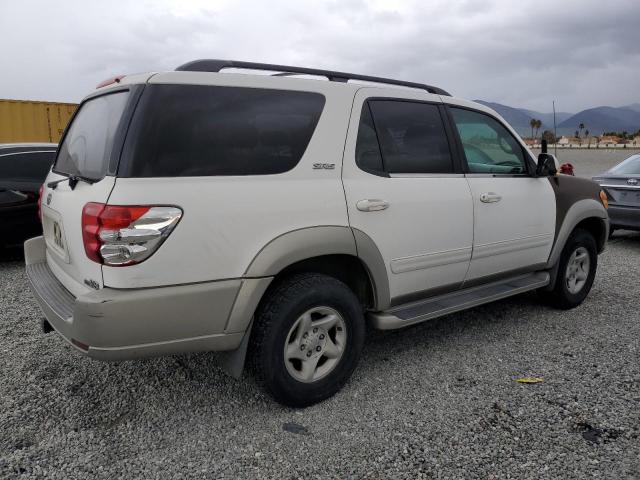 5TDZT34A62S106939 - 2002 TOYOTA SEQUOIA SR WHITE photo 3