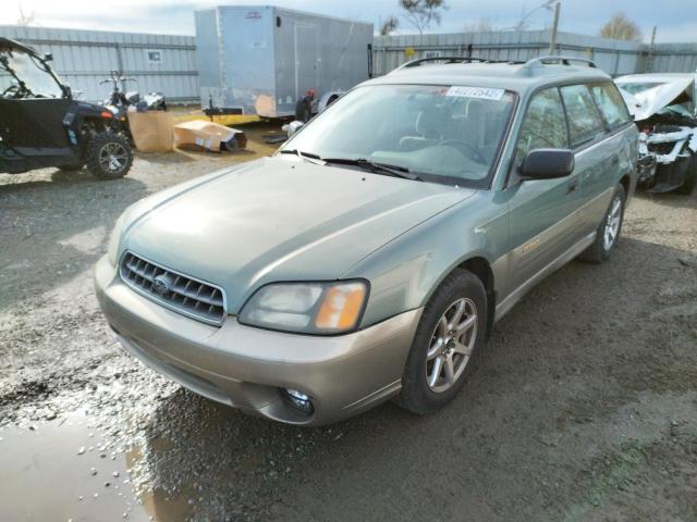 4S3BH675837602260 - 2003 SUBARU LEGACY OUT TEAL photo 2