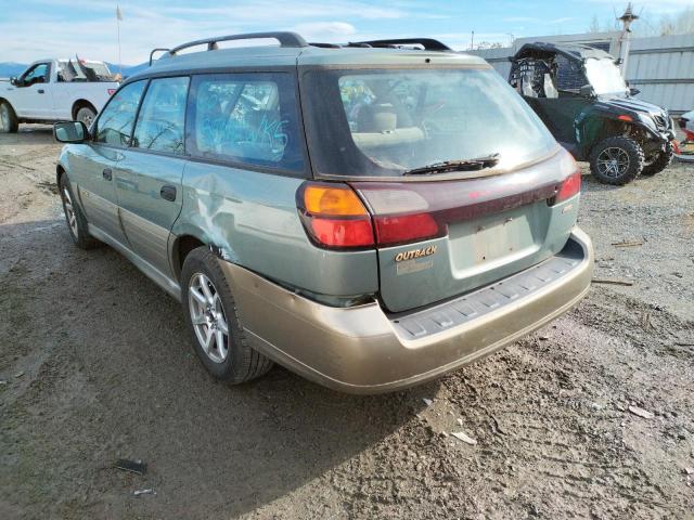 4S3BH675837602260 - 2003 SUBARU LEGACY OUT TEAL photo 3
