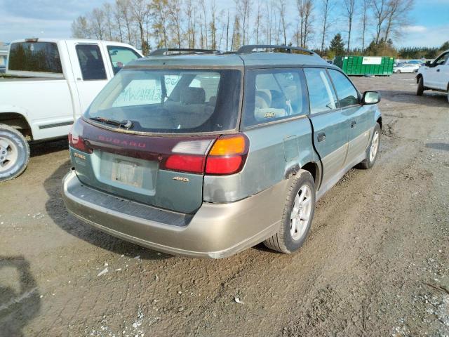 4S3BH675837602260 - 2003 SUBARU LEGACY OUT TEAL photo 4