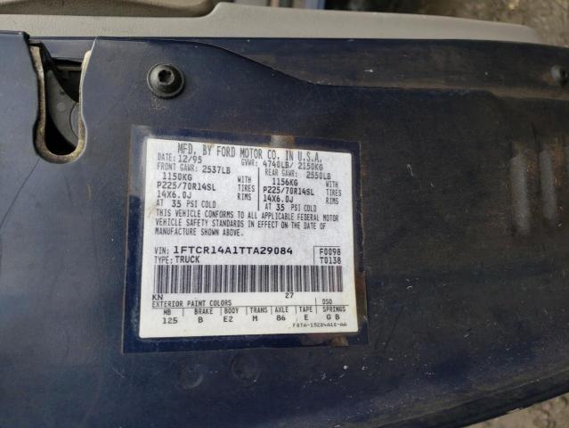 1FTCR14A1TTA29084 - 1996 FORD RANGER SUP BLUE photo 12