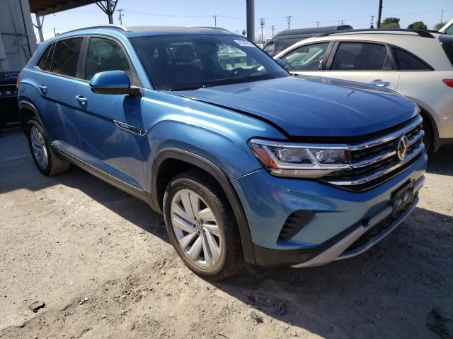 1V25E2CA4LC226230 - 2020 VOLKSWAGEN ATLAS CROS ლურჯი ფოტო 4