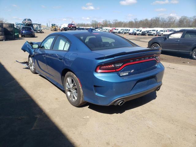 2C3CDXMG0LH141690 - 2020 DODGE CHARGER GT BLUE photo 3