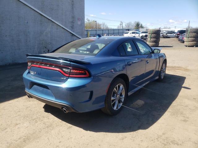 2C3CDXMG0LH141690 - 2020 DODGE CHARGER GT BLUE photo 4