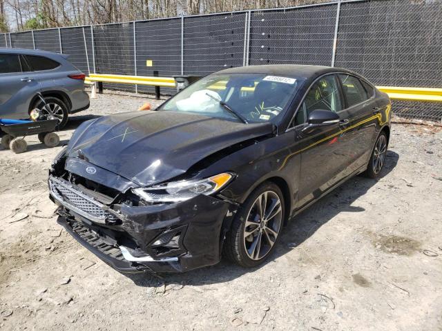 3FA6P0K94KR271265 - 2019 FORD FUSION TIT BLACK photo 2