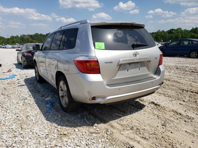 JTEDS42A382028640 - 2008 TOYOTA HIGHLANDER SILVER photo 3