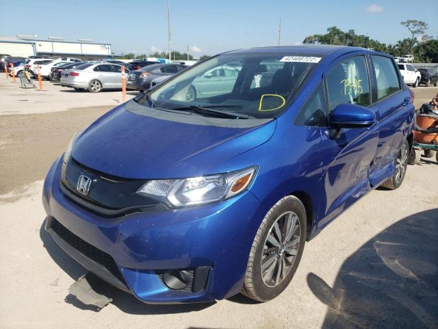 3HGGK5H88FM725739 - 2015 HONDA FIT EX BLUE photo 2