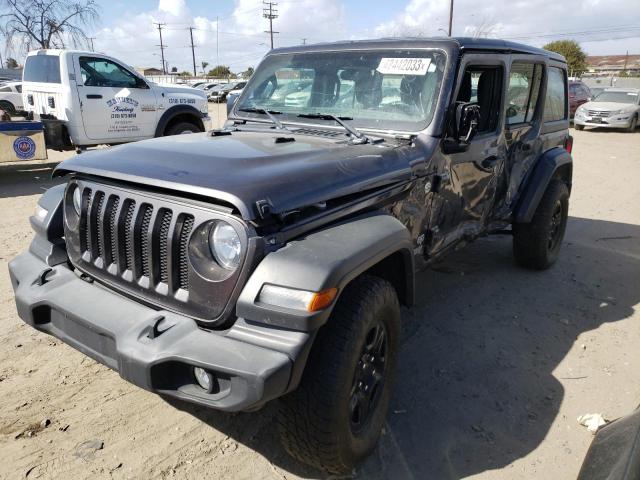 1C4HJXDN5JW262576 - 2018 JEEP WRANGLER U ნაცრისფერი ფოტო 1
