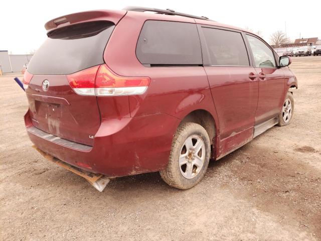 5TDKK3DC3CS203605 - 2012 TOYOTA SIENNA LE RED photo 4