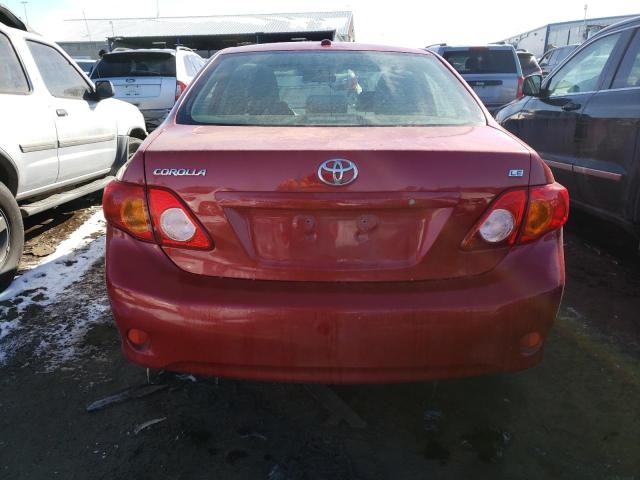 JTDBL40E49J023050 - 2009 TOYOTA COROLLA BA RED photo 6
