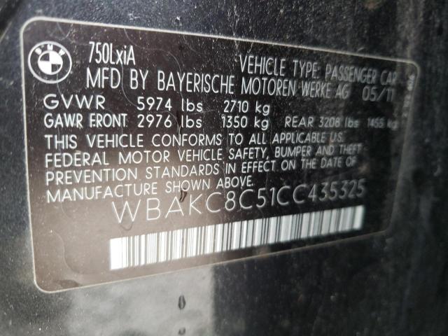 WBAKC8C51CC435325 - 2012 BMW ALPINA B7 BLACK photo 10