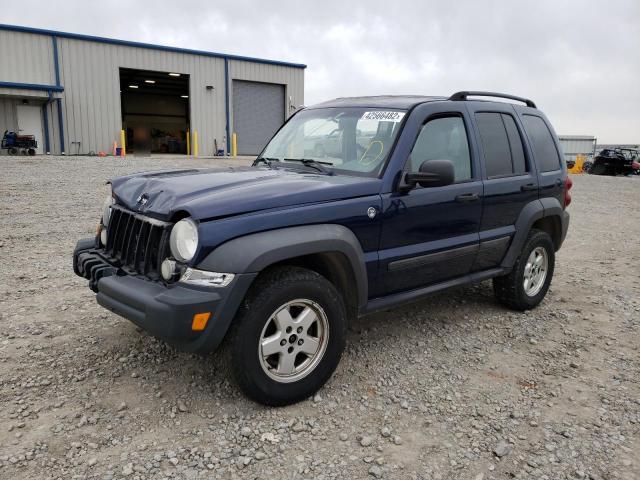 1J4GL48K36W243630 - 2006 JEEP LIBERTY SP BLUE photo 2