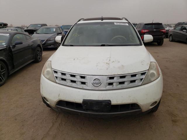 JN8AZ08W65W437464 - 2005 NISSAN MURANO SL WHITE photo 9