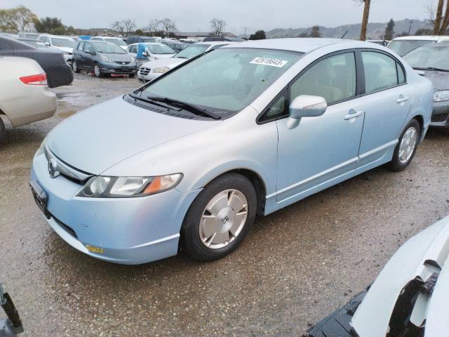 JHMFA36266S005183 - 2006 HONDA CIVIC HYBR BLUE photo 1