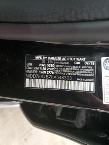 WDDZF4KB7KA548303 - 2019 MERCEDES-BENZ E 300 4MAT BLACK photo 12