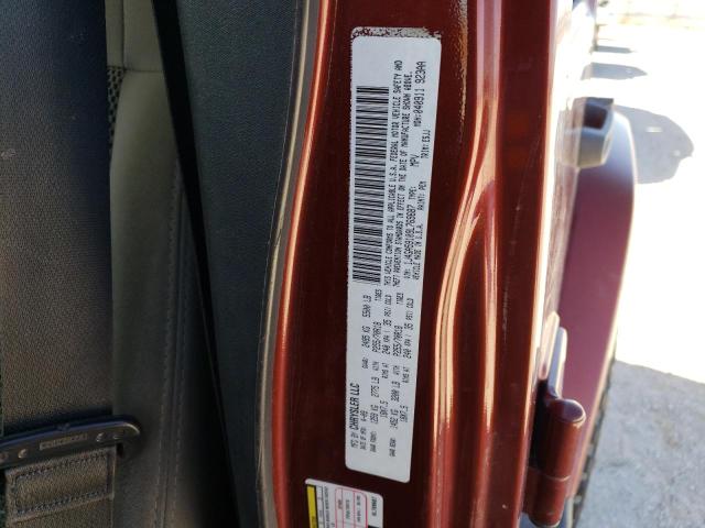 1J4GA59109L769687 - 2009 JEEP WRANGLER U BURGUNDY photo 12