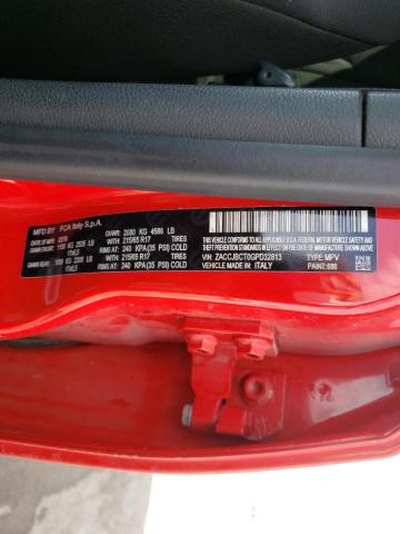 ZACCJBCT0GPD32813 - 2016 JEEP RENEGADE T RED photo 10