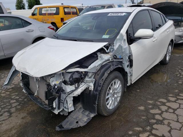 JTDKARFU6L3114298 - 2020 TOYOTA PRIUS L WHITE photo 2