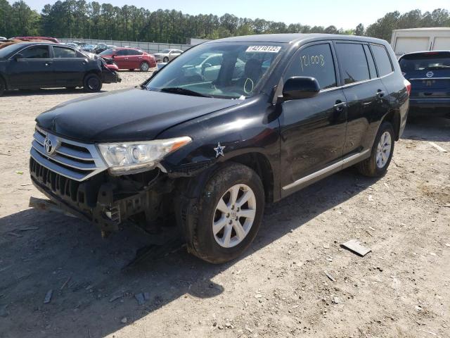 5TDZA3EH7DS041426 - 2013 TOYOTA HIGHLANDER BLACK photo 2