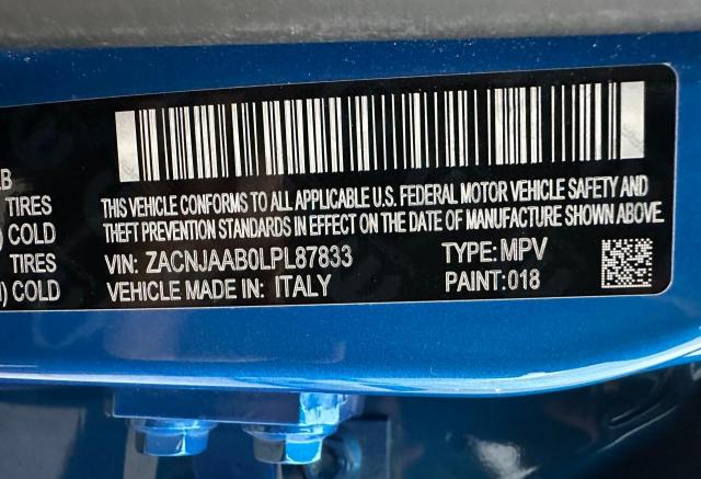 ZACNJAAB0LPL87833 - 2020 JEEP RENEGADE S BLUE photo 10