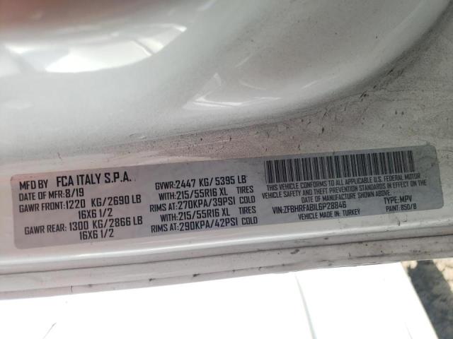 ZFBHRFAB1L6P28846 - 2020 RAM PROMASTER WHITE photo 10