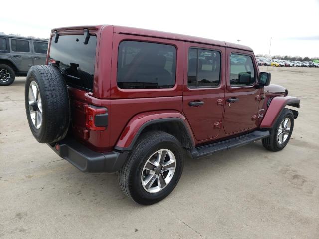 1C4HJXEN3MW706167 - 2021 JEEP WRANGLER U BURGUNDY photo 3