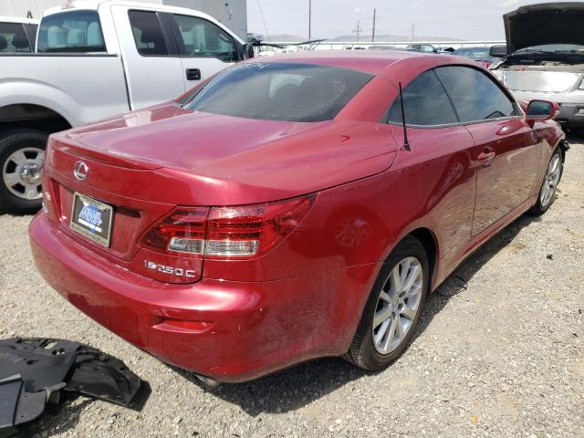 JTHFF2C25A2512374 - 2010 LEXUS IS 250 RED photo 4