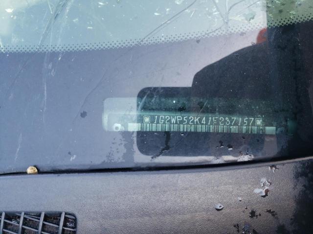 1G2WP52K41F237157 - 2001 PONTIAC GRAND PRIX SILVER photo 10
