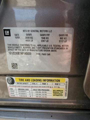 1G1ZC5EB7AF145839 - 2010 CHEVROLET MALIBU 1LT თაფლისფერი ფოტო 12