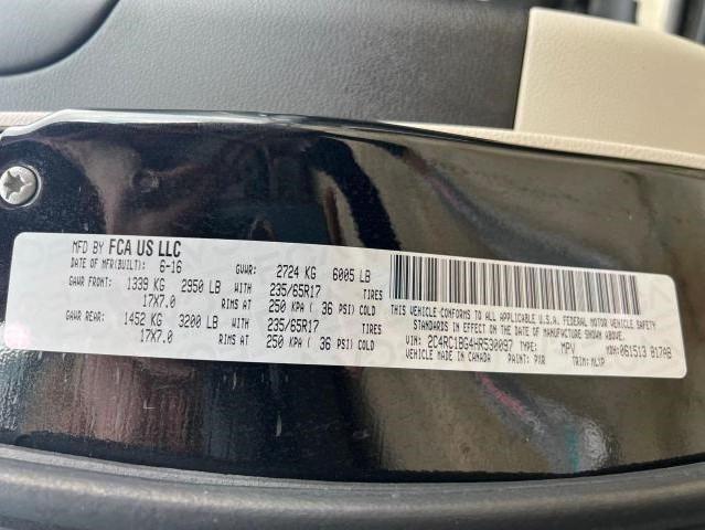 2C4RC1BG4HR530097 - 2017 CHRYSLER PACIFICA T შავი ფოტო 10