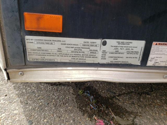 53FBE1229JF038372 - 2018 UTILITY TRAILER BLACK photo 10