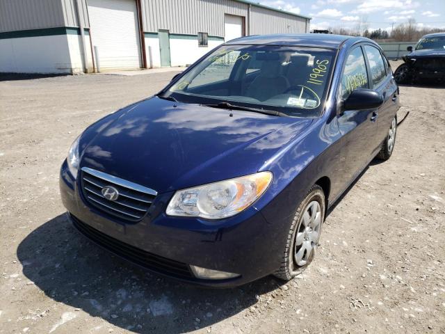 KMHDU46D08U455549 - 2008 HYUNDAI ELANTRA BLUE photo 2