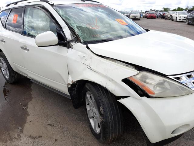 JN8AZ08T55W319055 - 2005 NISSAN MURANO SL WHITE photo 9