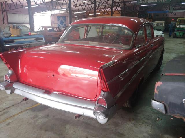 B57S107133 - 1957 CHEVROLET BEL-AIR RED photo 4