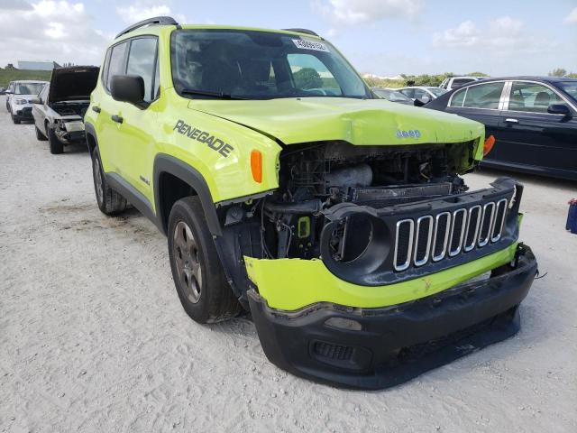 ZACCJBAB7HPF29019 - 2017 JEEP RENEGADE S GREEN photo 1