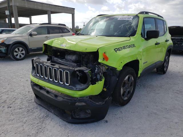 ZACCJBAB7HPF29019 - 2017 JEEP RENEGADE S GREEN photo 2