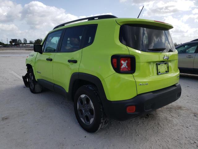 ZACCJBAB7HPF29019 - 2017 JEEP RENEGADE S GREEN photo 3