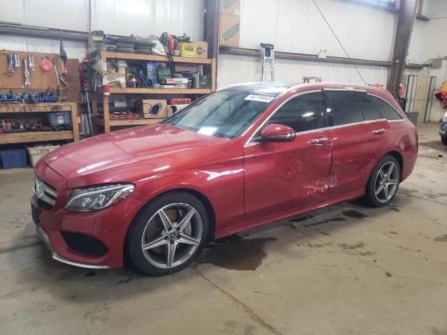 WDDWH4KB8JF735743 - 2018 MERCEDES-BENZ C 300 4MAT RED photo 1