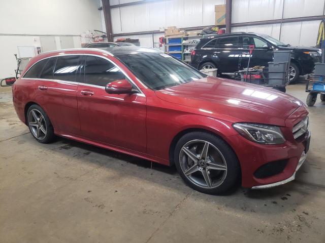 WDDWH4KB8JF735743 - 2018 MERCEDES-BENZ C 300 4MAT RED photo 4