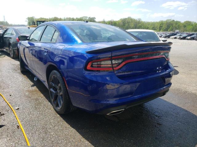 2C3CDXBG4NH114840 - 2022 DODGE CHARGER SX BLUE photo 3