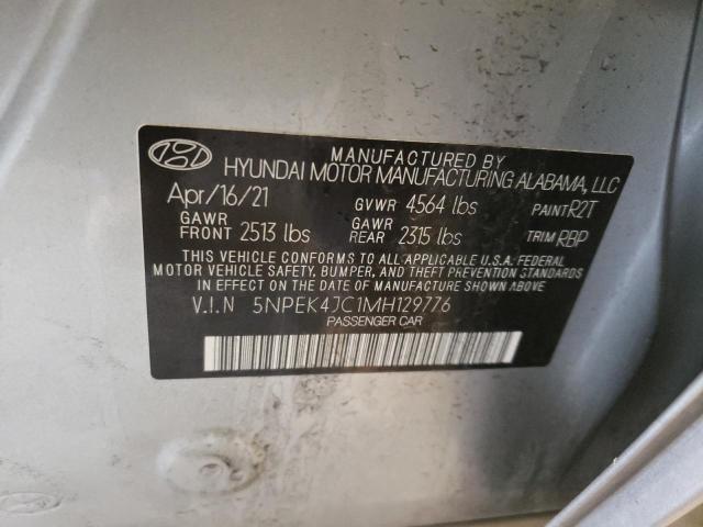 5NPEK4JC1MH129776 - 2021 HYUNDAI SONATA N LINE  photo 10