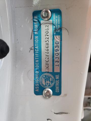 2HGFC2F86KH527082 - 2019 HONDA CIVIC SPOR WHITE photo 10