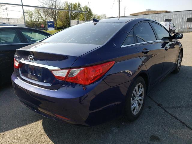 5NPEB4AC0CH430991 - 2012 HYUNDAI SONATA GLS BLUE photo 4