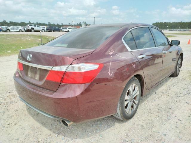 1HGCR2F37FA185278 - 2015 HONDA ACCORD LX MAROON photo 4