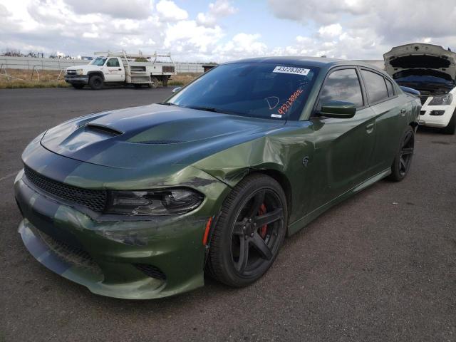 2C3CDXL98JH179104 - 2018 DODGE CHARGER SR GREEN photo 2