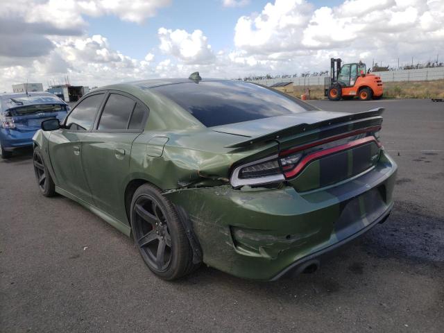 2C3CDXL98JH179104 - 2018 DODGE CHARGER SR GREEN photo 3